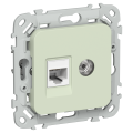 FLITE Розетка 2-местная RJ45/TV категория 5Е UTP РКТВ5е-2-0-ФлП панг IEK