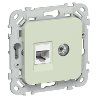 FLITE Розетка 2-местная RJ45/TV категория 5Е UTP РКТВ5е-2-0-ФлП панг IEK