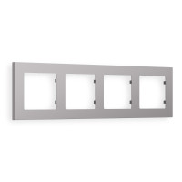 AF220504 Рамка ALFA Techno Сталь матовый 4-ая AMBRELLA VOLT