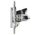 SKANDY Розетка компьютерная двойная RJ45 кат.5E SK-K03N металл никель IEK