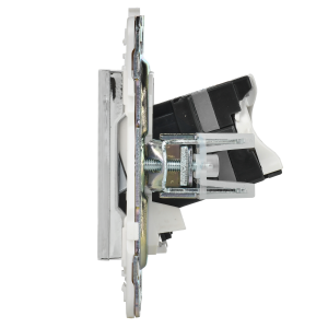 SKANDY Розетка компьютерная двойная RJ45 кат.5E SK-K03N металл никель IEK