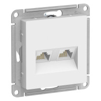 ATLASDESIGN РОЗЕТКА двойная компьютерная RJ45+RJ45 кат. 5e, механизм, ЛОТОС ATN001385