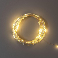 Гирлянда Роса 10м 100LED тепл. бел. IP44 с пультом 8 режимов элементы питания 3хAA Neon-Night 303-256