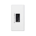 Simon Белый Зарядное устройство USB, К45, узкий модуль, 5 В, 2,1 А