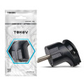 Вилка угловая 16А 250В с заземл. черн. TOKOV ELECTRIC TKL-PLUZ-C05