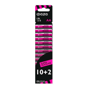 Элемент питания алкалиновый AA/LR6 1.5В Super Alkaline SBL-10+2 (уп.12шт) ФАZА 2854582