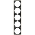 Рамка 5 постов Jung CD 500, платина, CD585PT