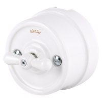 W5612001/ Переключатель / выключатель одноклавишный (белый) Ретро