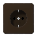 Розетка Jung CD 500, скрытый монтаж, с заземлением, коричневый, CD1520BR
