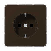 Розетка Jung CD 500, скрытый монтаж, с заземлением, коричневый, CD1520BR