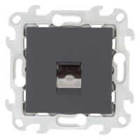 Розетка телефонная СП Simon 24 RJ11 IP20 механизм графит Simon 2410480-038