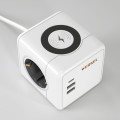 W6513501/ Розеточный блок 3-местный + 3 USB + беспроводная зарядка