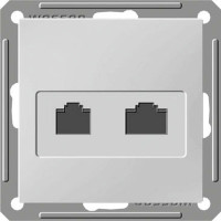 Розетка телефонная компьютерная RJ11RJ45 Schneider Electric W59, скрытый монтаж, шампань, RSI-251TK5E-4-86