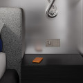 Накладка для розетки с заземлением и защитными шторками, с USB AC, S70 капучино