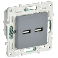 SKANDY Розетка USB A+A 3,1А SK-R15Gr серый IEK