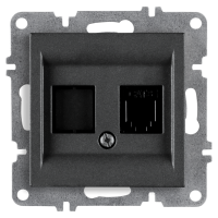 Arvia Electric, L/K Механизм, Розетка компьютерная (Rj45 Cat6), (графит)