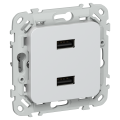 FLITE Розетка USB A+A 3,1А РЮ-2-ФлЖ жемчуг IEK