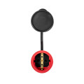 Розетка переносная с крышкой каучук 2P+PE 250V 16А IP54 красная DYNEL