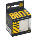 BRITE Светорегулятор поворотно-нажимной 600Вт СС10-1-0-БрЖ жемчуг IEK