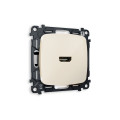 MO314010 Комплект механизма розетки HDMI 2.0 OMEGA Бежевый глянец 40V500mA 2.0GHz 5-18Gbits QUANT OP3140, VM222 AMBRELLA VOLT