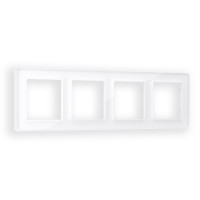 AF330104 Рамка ALFA Platos Белый Стекло органическое 4-ая AMBRELLA VOLT