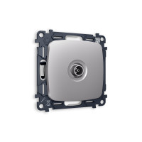 MO513010 Комплект механизма TV розетки оконечной OMEGA Сталь матовый 50-870 MHz 1dB QUANT OP5130, VM202 AMBRELLA VOLT