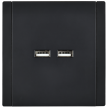 FORTE&PIANO Розетка USB A+A 3,1А FP149 черный IEK