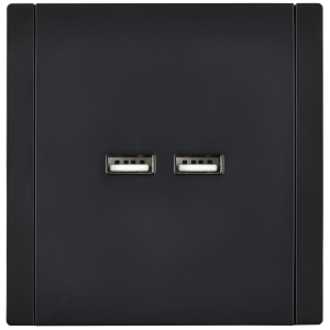 FORTE&PIANO Розетка USB A+A 3,1А FP149 черный IEK