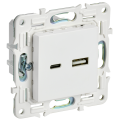 SKANDY Розетка USB A+C 3,1А SK-R14W арктический белый IEK