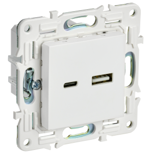 SKANDY Розетка USB A+C 3,1А SK-R14W арктический белый IEK