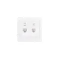 Розетка 2-м ESTET IP20 RJ45  RG11 с модулем кат.6 механизм бел. LEZARD 745-0288-144