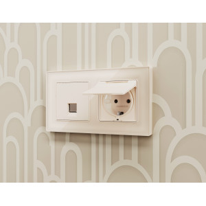 AF580302 Рамка ALFA Arctic Бежевый Стекло органическое 2-ая AMBRELLA VOLT