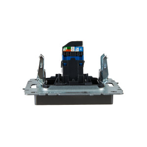 BRITE Розетка компьютерная RJ45 кат.6 РК11-БрС сталь IEK