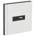 FORTE&PIANO Розетка USB A+C 3,1А FP250M металл белый IEK