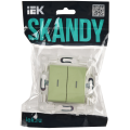SKANDY Выключатель 2-клавишный проходной с индикацией 10А SK-V10G мятный IEK