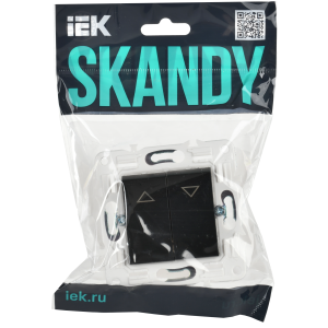 SKANDY Выключатель жалюзи 10А SK-V12Bl черный IEK