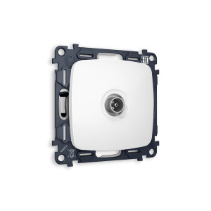 MO133030 Комплект механизма TV розетки проходной OMEGA Белый матовый 5-1000 MHz 4dB QUANT OP1330, VM211 AMBRELLA VOLT