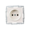 BRITE Розетка 1-местная без заземления без защитных шторок 10А РС10-1-0-БрЖ жемчуг IEK