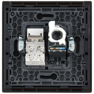 FORTE&PIANO Розетка двойная RJ11+RJ45 кат.5E FP335 серый IEK