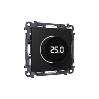 MA805810 Комплект механизма терморегулятора с цифровым дисплеем с подсветкой и датчиком для теплого пола ALFA Черный матовый QUANT AP8058, VM1385 AMBRELLA VOLT