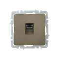 BRITE Розетка компьютерная RJ45 кат.6 РК11-БрШ шампань IEK