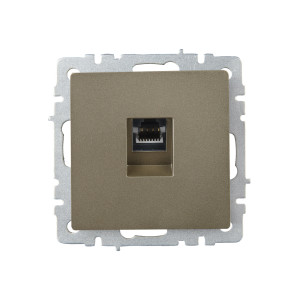 BRITE Розетка компьютерная RJ45 кат.6 РК11-БрШ шампань IEK
