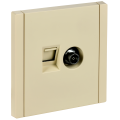 FORTE&PIANO Розетка двойная TV+RJ45 кат.5E FP436 ваниль IEK