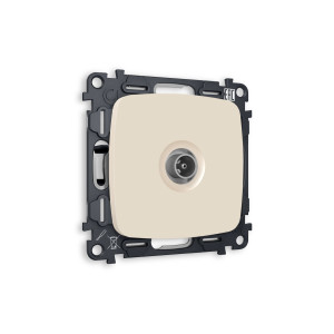 MO333030 Комплект механизма TV розетки проходной OMEGA Бежевый матовый 5-1000 MHz 4dB QUANT OP3330, VM211 AMBRELLA VOLT