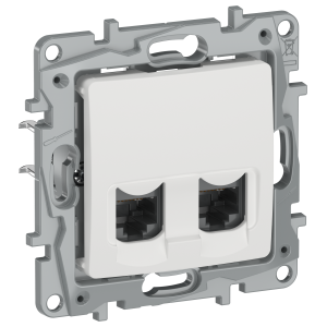 IEKETIKA Розетка компьютерная двойная RJ45 категория 5Е UTP 6710551 молочный IEK