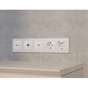 MA213010 Комплект механизма TV розетки оконечной ALFA Жемчуг 50-870 MHz 1dB QUANT AP2130, VM202 AMBRELLA VOLT