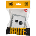 BRITE Розетка двойная TV+RJ45 кат.5E РТВ/РК12-БрАБ арктический белый IEK
