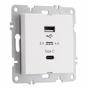 Arvia Electric, LK Механизм, Розетка USB Type C, 20V-4A, быстрая зарядка Arvia, белый