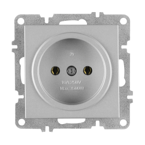 Arvia Electric, L/K Механизм, Розетка 1-а без земли, (серебро)