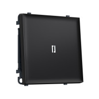 MS802035 Комплект механизма 1-кл проходного выключателя с подсветкой 5600K SIGMA Черный матовый 10A-250V QUANT PRO (SP8020, PR105, G25W)